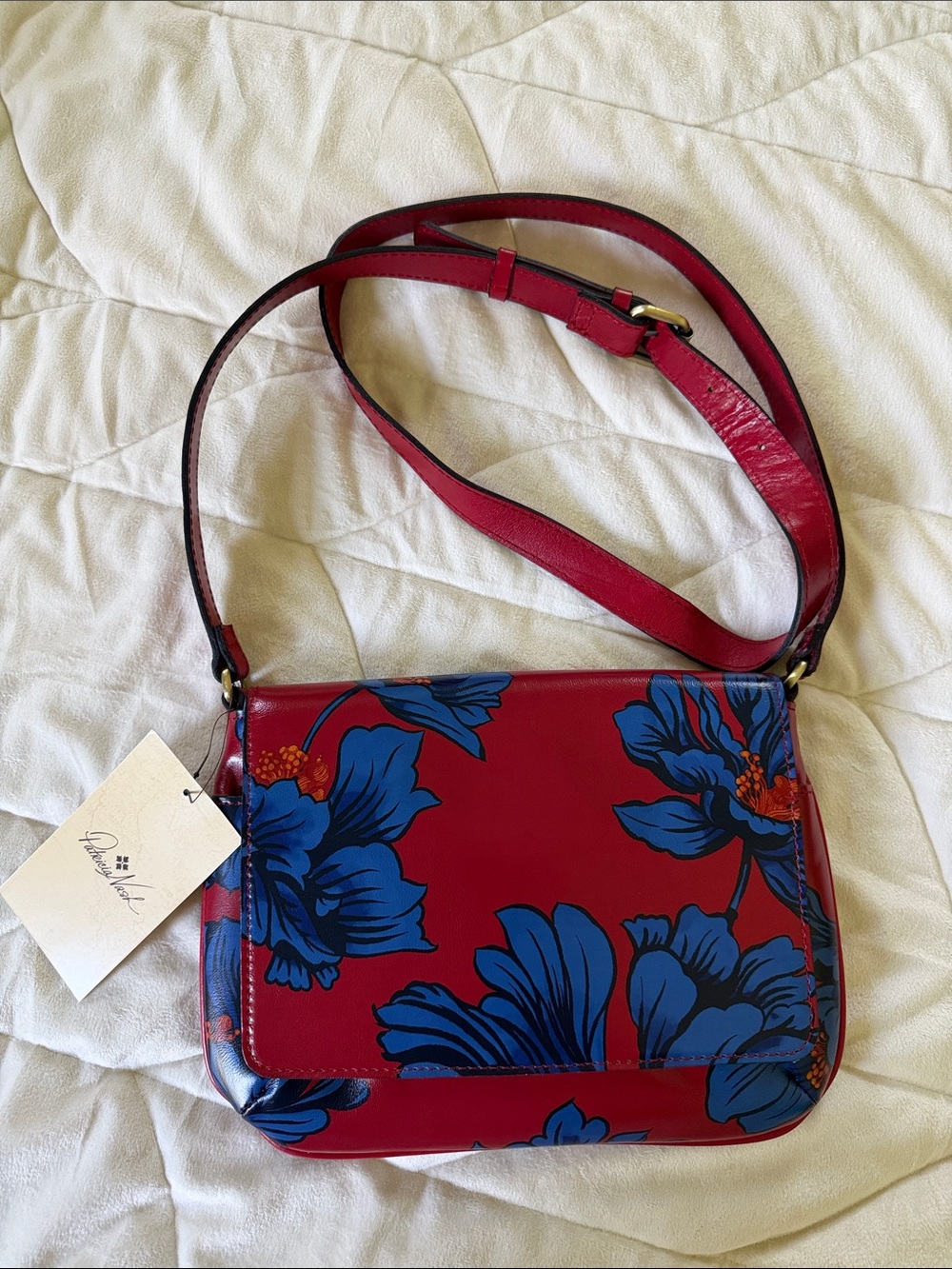 NWT and dust bag! Patricia Nash Grecian Rose Samaria Crossbody Leather Bag